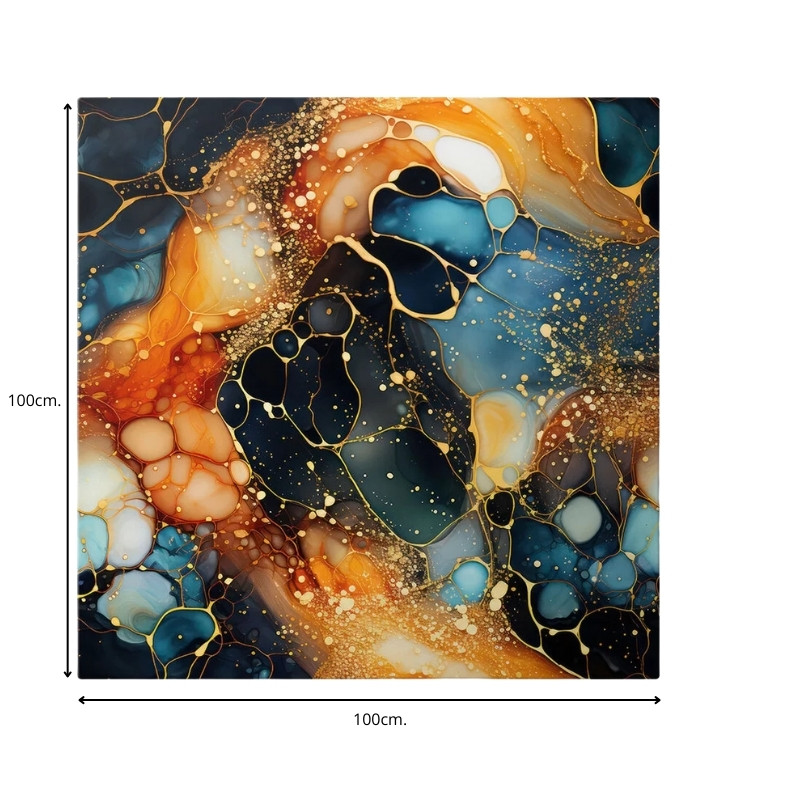 Πίνακας σε καμβά Universal Texture Abstract Megapap ψηφιακής εκτύπωσης 100x100x3εκ.