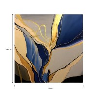 Πίνακας σε καμβά Dance of Gold and Blue Megapap ψηφιακής εκτύπωσης 100x100x3εκ.