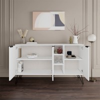Μπουφές Clara Megapap χρώμα λευκό 142x35,6x83εκ.