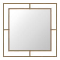 Καθρέπτης τοίχου Corner Megapap αλουμινίου χρώμα χρυσό 58,6x2x58,6εκ.