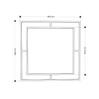Καθρέπτης τοίχου Corner Megapap αλουμινίου χρώμα χρυσό 58,6x2x58,6εκ.