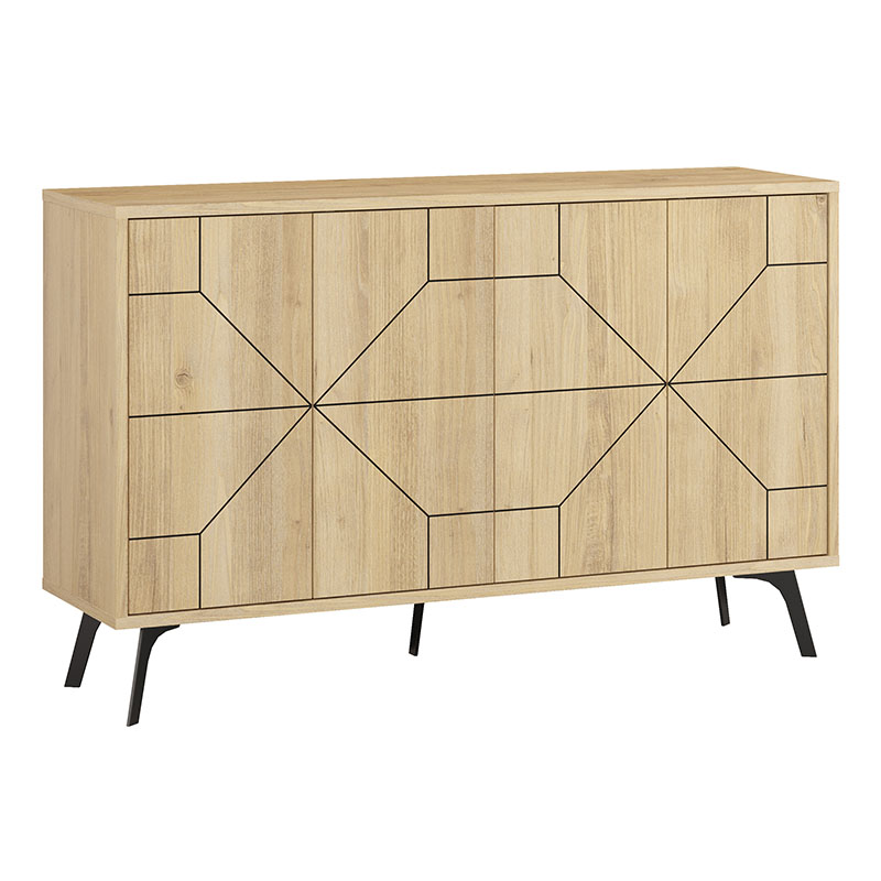 Μπουφές Dune Megapap χρώμα sapphire oak 123x35x77,4εκ.