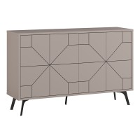 Μπουφές Dune Megapap χρώμα ανοιχτή μόκα 123x35x77,4εκ.