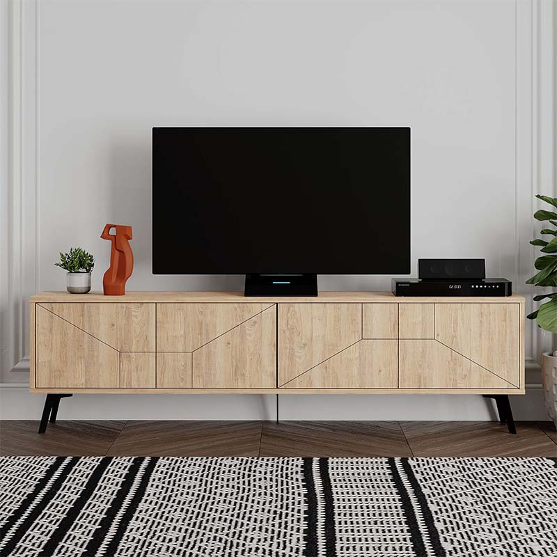Έπιπλο τηλεόρασης Dune Megapap χρώμα sapphire oak 180x29,6x50εκ.