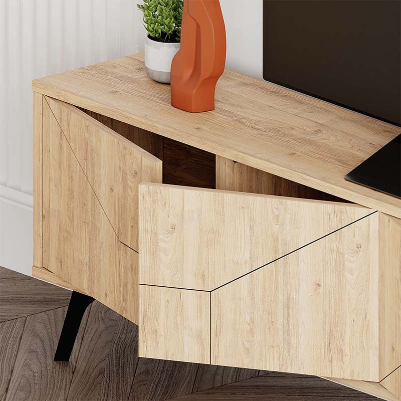 Έπιπλο τηλεόρασης Dune Megapap χρώμα sapphire oak 180x29,6x50εκ.