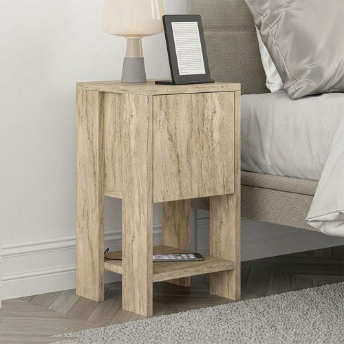 Κομοδίνο Ema Megapap χρώμα travertine 30x30x55εκ.