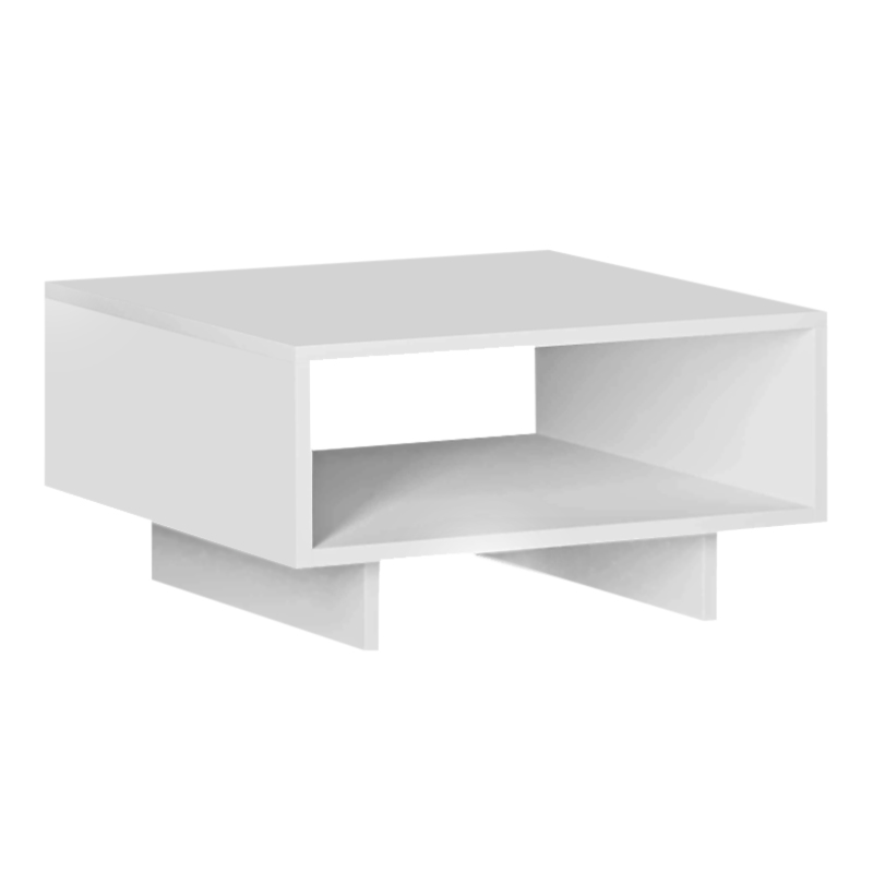 Τραπεζάκι σαλονιού Hola Megapap χρώμα λευκό 60x60x32εκ.