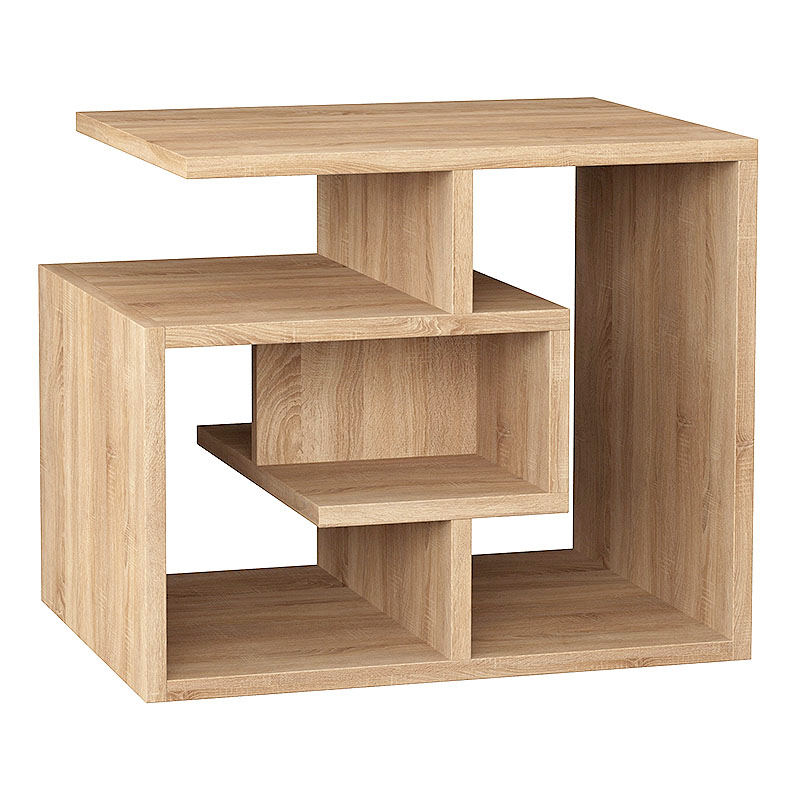 Τραπεζάκι βοηθητικό Labirent Megapap χρώμα sapphire oak 54x40x45εκ.