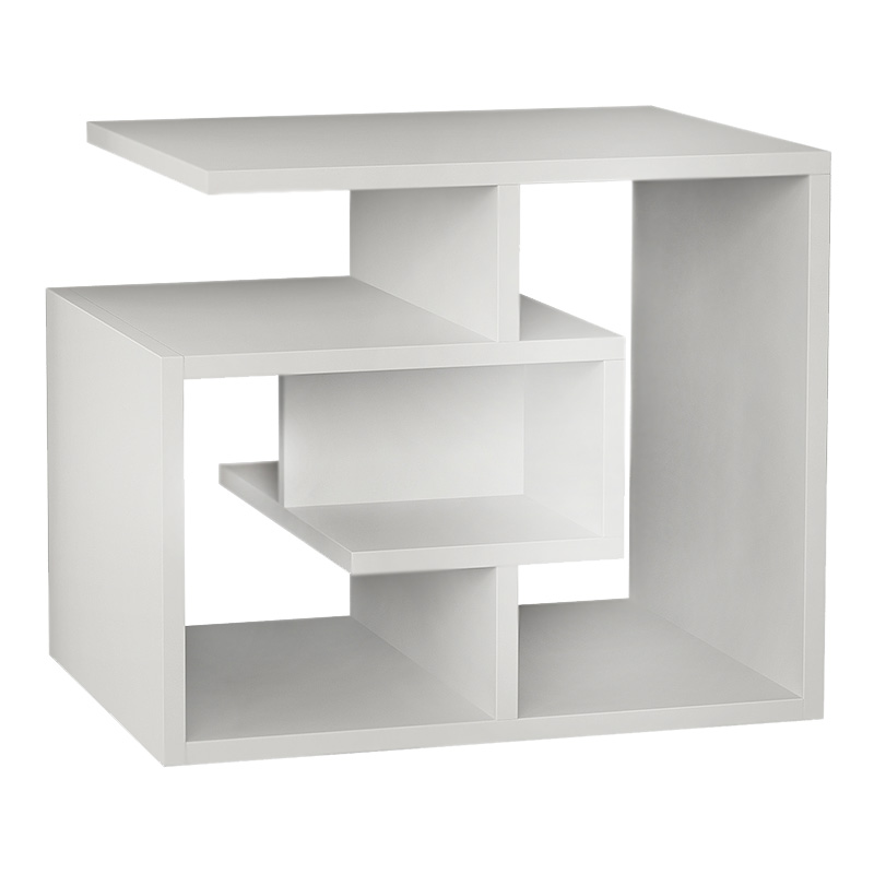 Τραπεζάκι βοηθητικό Labirent Megapap Megapap χρώμα λευκό 54x40x45εκ.