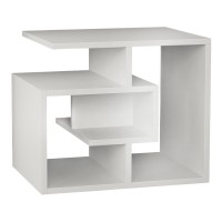 Τραπεζάκι βοηθητικό Labirent Megapap Megapap χρώμα λευκό 54x40x45εκ.