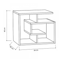 Τραπεζάκι βοηθητικό Labirent Megapap χρώμα ανθρακί 54x40x45εκ.