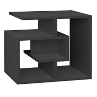 Τραπεζάκι βοηθητικό Labirent Megapap χρώμα ανθρακί 54x40x45εκ.