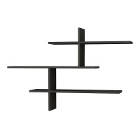 Ραφιέρα τοίχου Leo Megapap χρώμα ανθρακί 123x22x80εκ.