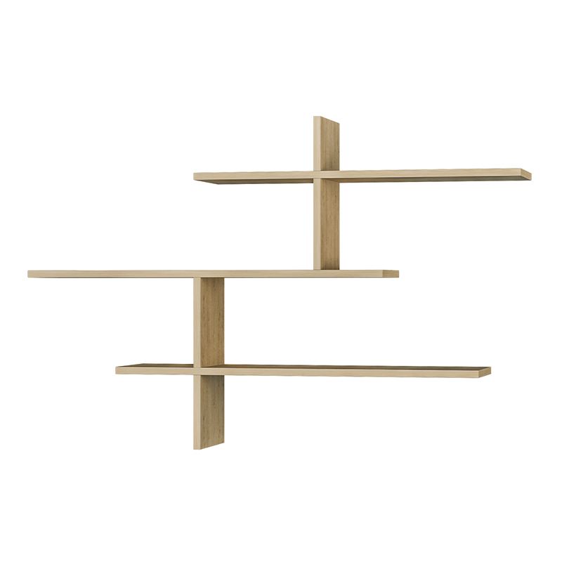 Ραφιέρα τοίχου Leo Megapap χρώμα sapphire oak 123x22x80εκ.