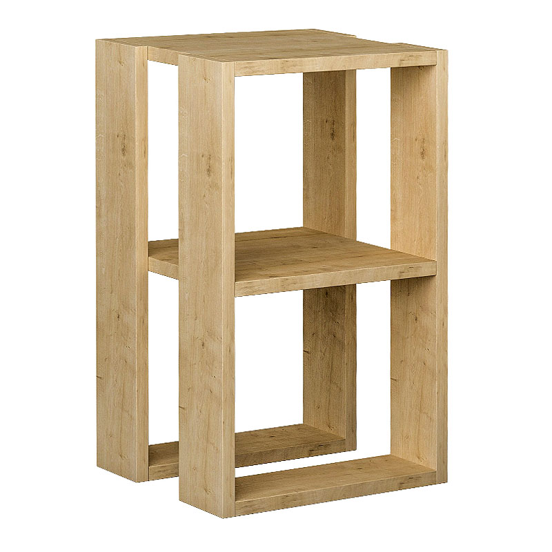 Κομοδίνο - Τραπεζάκι βοηθητικό Lonie Megapap χρώμα sapphire oak 34x30x55εκ.