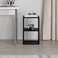 Κομοδίνο - Τραπεζάκι βοηθητικό Lonie Megapap χρώμα μαύρο 34x30x55εκ.
