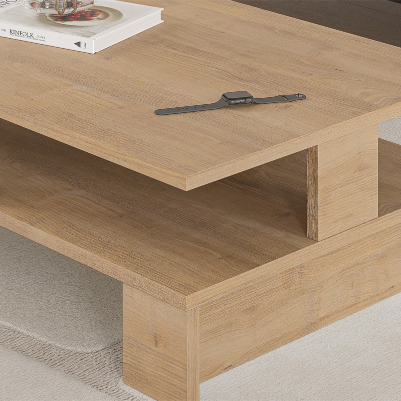 Τραπεζάκι σαλονιού Mansu Megapap χρώμα sapphire oak 80x50x27εκ.