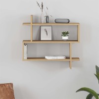 Ραφιέρα τοίχου Paralel Megapap χρώμα sapphire oak 70x22x65εκ.