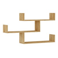 Ραφιέρα τοίχου Tibet Megapap χρώμα sapphire oak 119x22x66εκ.