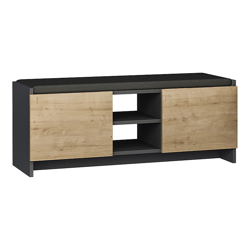 Παπουτσοθήκη Zulla Megapap χρώμα ανθρακί - sapphire oak 110x37x43εκ.