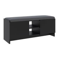 Παπουτσοθήκη Zulla Megapap χρώμα μαύρο 110x37x43εκ.
