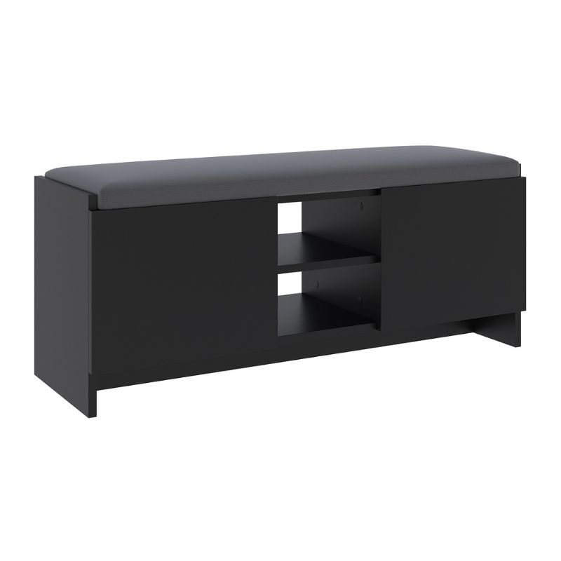 Παπουτσοθήκη Zulla Megapap χρώμα μαύρο 110x37x43εκ.