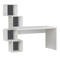 Γραφείο εργασίας Balance Megapap χρώμα λευκό 153,5x60x140εκ