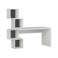 Γραφείο εργασίας Balance Megapap χρώμα λευκό 153,5x60x140εκ