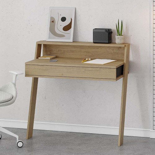 Γραφείο εργασίας Cowork Megapap χρώμα sapphire oak 94x50x91εκ.