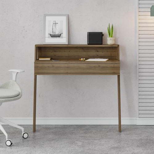 Γραφείο εργασίας Cowork Megapap χρώμα ανοιχτό καρυδί 94x50x91εκ.