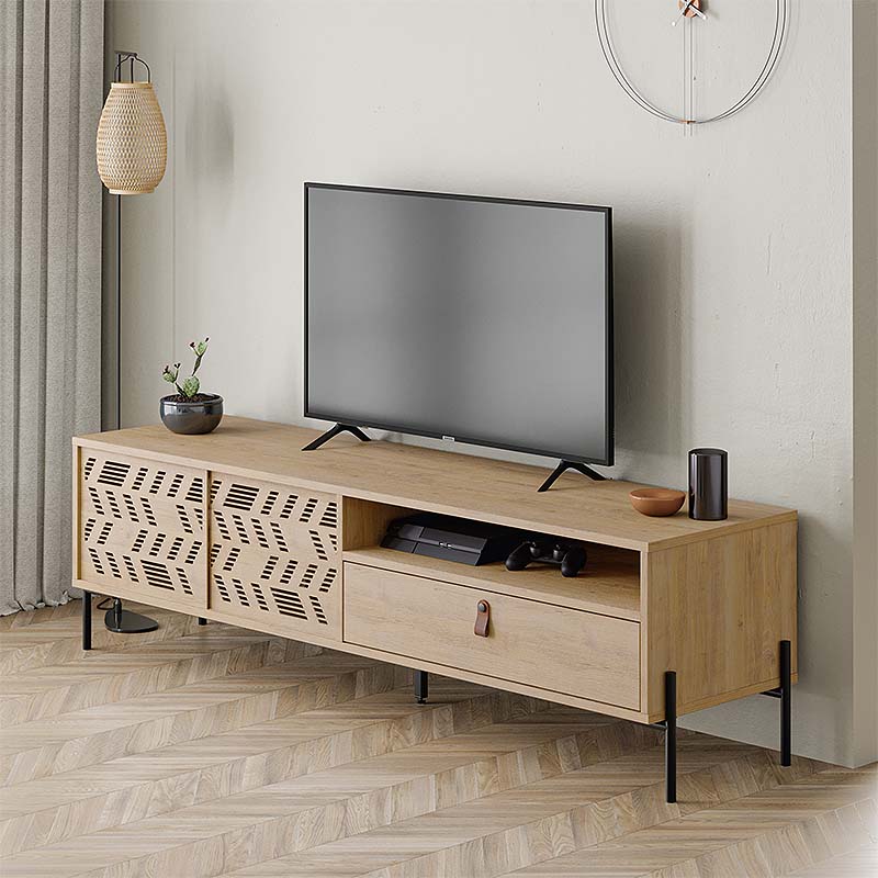 Έπιπλο τηλεόρασης Dionysos Megapap χρώμα sapphire oak 170x45x48,6εκ.