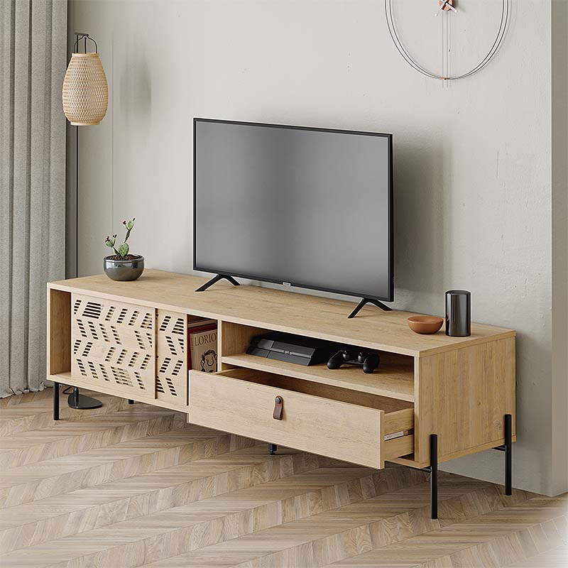 Έπιπλο τηλεόρασης Dionysos Megapap χρώμα sapphire oak 170x45x48,6εκ.