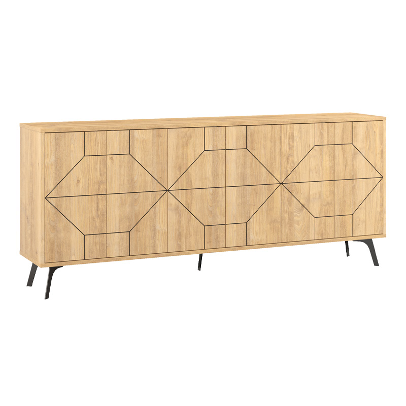 Μπουφές Dune Megapap χρώμα sapphire oak 184x35x77,4εκ.