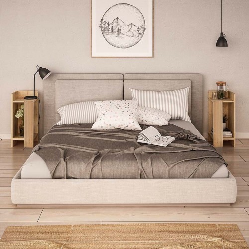 Κομοδίνο Elos Megapap σετ 2 τεμαχίων χρώμα sapphire oak 25x27x60εκ.