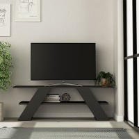Έπιπλο τηλεόρασης Farfalla Megapap χρώμα ανθρακί 120x33,5x40εκ.
