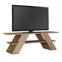 Έπιπλο τηλεόρασης Farfalla Megapap χρώμα sapphire oak 120x33,5x40εκ.