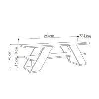 Έπιπλο τηλεόρασης Farfalla Megapap χρώμα sandstone 120x33,5x40εκ.