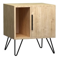 Κομοδίνο Glynn Megapap χρώμα sapphire oak 50,2x44,6x60εκ.