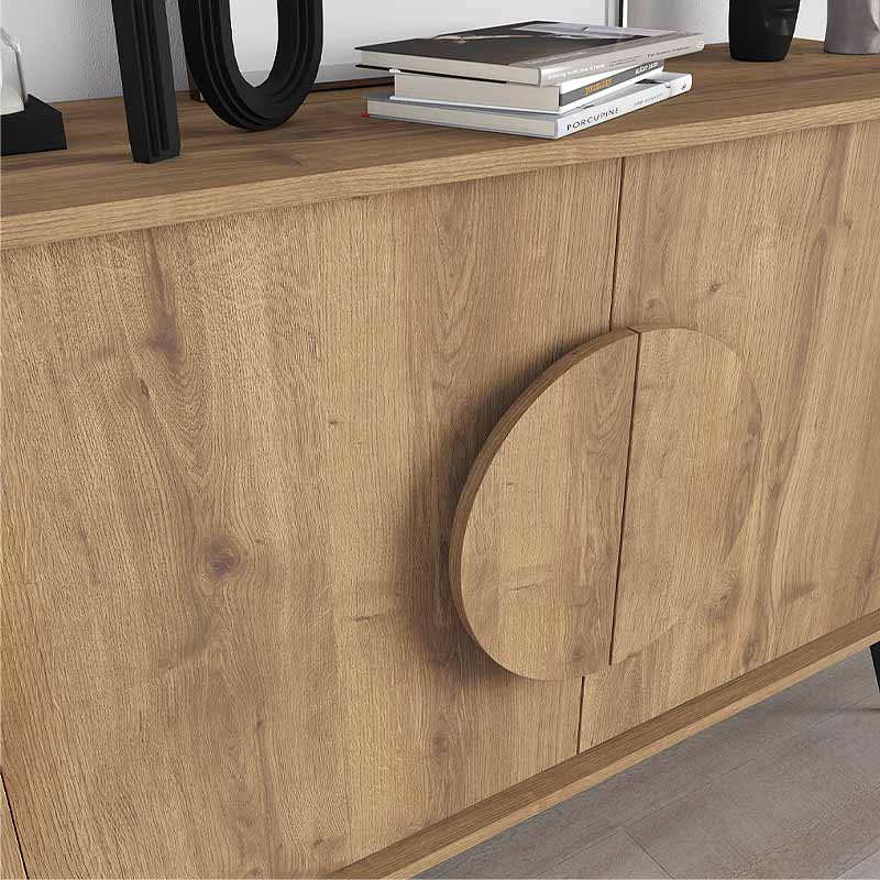Μπουφές Gora Megapap χρώμα ανοιχτό καρυδί 110x35,6x82εκ.
