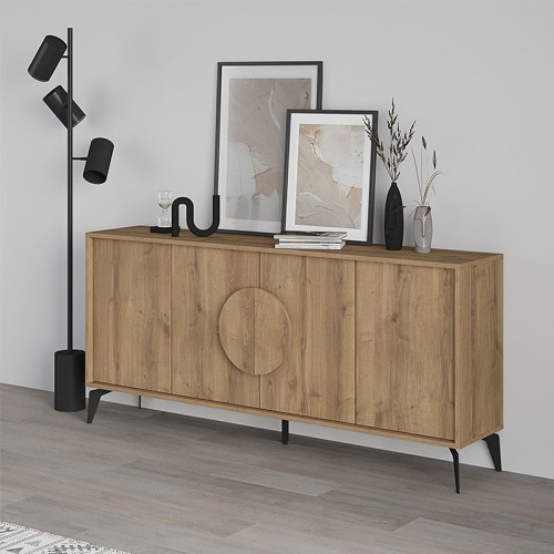 Μπουφές Gora Megapap χρώμα ανοιχτό καρυδί 180x35,6x82εκ.