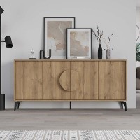 Μπουφές Gora Megapap χρώμα ανοιχτό καρυδί 180x35,6x82εκ.