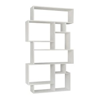 Βιβλιοθήκη Karmato Megapap χρώμα λευκό 96x25,5x168,5εκ.