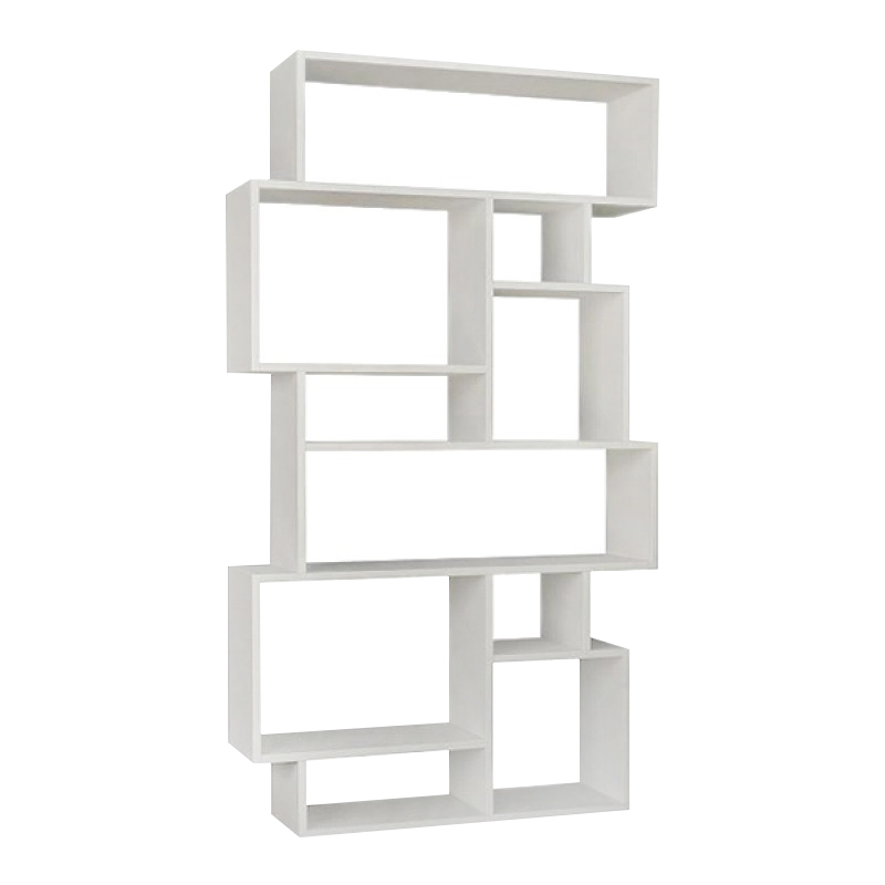Βιβλιοθήκη Karmato Megapap χρώμα λευκό 96x25,5x168,5εκ.