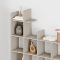Βιβλιοθήκη Manco Megapap χρώμα sandstone 122x25,5x188εκ.