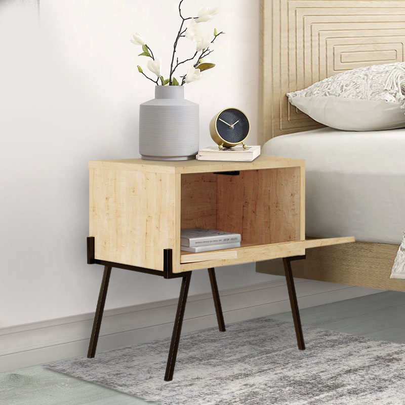 Κομοδίνο Naive Megapap χρώμα sapphire oak 48x34x51εκ.