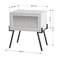Κομοδίνο Naive Megapap χρώμα sapphire oak 48x34x51εκ.