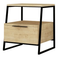 Κομοδίνο Pal Megapap χρώμα sapphire oak 45x40x50εκ.