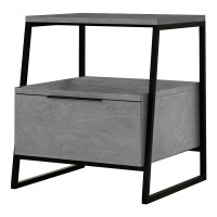Κομοδίνο Pal Megapap χρώμα γκρι ρετρό 45x40x50εκ.