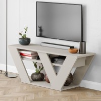 Έπιπλο τηλεόρασης Pipralla Megapap χρώμα sandstone 110x30x40εκ.