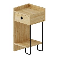 Κομοδίνο Sirius Megapap αριστερό χρώμα sapphire oak 32x30x61εκ.